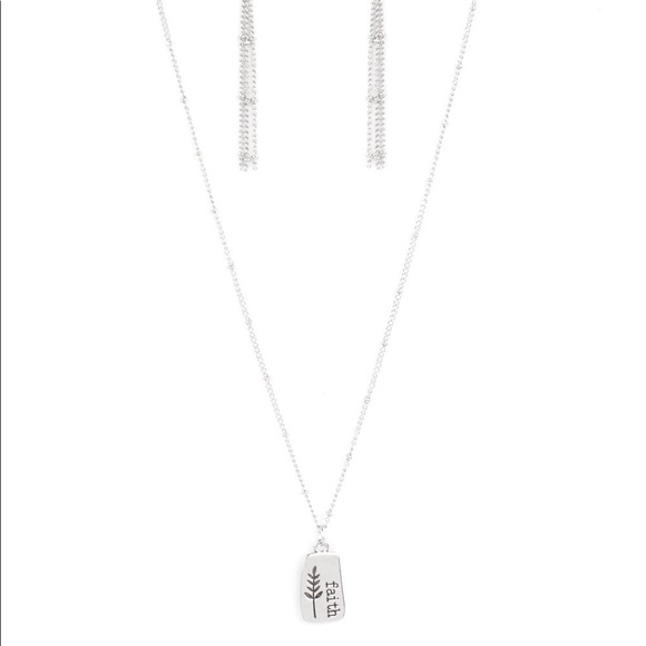 Words Of Faith Necklace-Silver